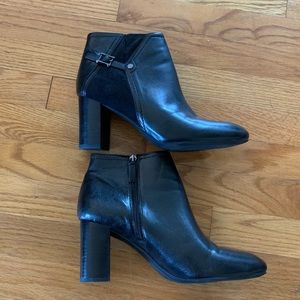 Black Leather and Suede Boots